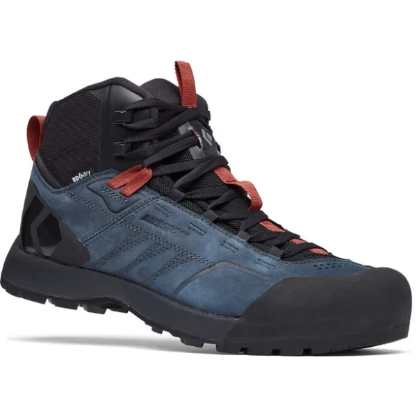 nouveau produit Black Diamond Mission Leather Mid WP Chaussures D’approche Homme, Noir/bleu 1