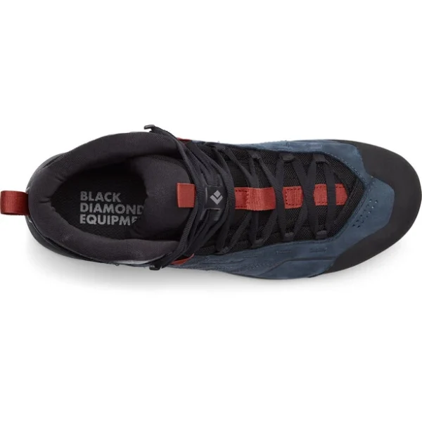 nouveau produit Black Diamond Mission Leather Mid WP Chaussures D’approche Homme, Noir/bleu 4