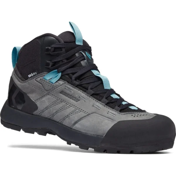 Black Diamond Mission Leather Mid WP Chaussures D’approche Femme, Noir/gris Livraison gratuite 1