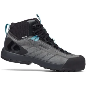 Black Diamond Mission Leather Mid WP Chaussures D’approche Femme, Noir/gris Livraison gratuite 8