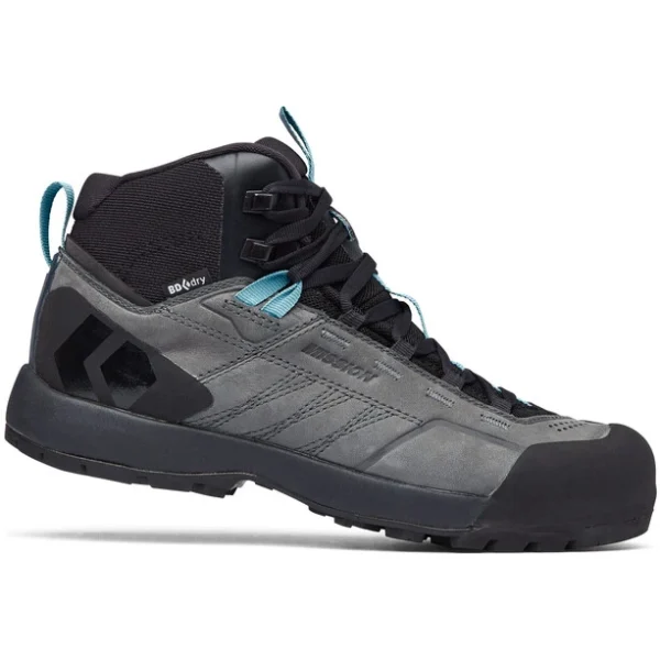 Black Diamond Mission Leather Mid WP Chaussures D’approche Femme, Noir/gris Livraison gratuite 3