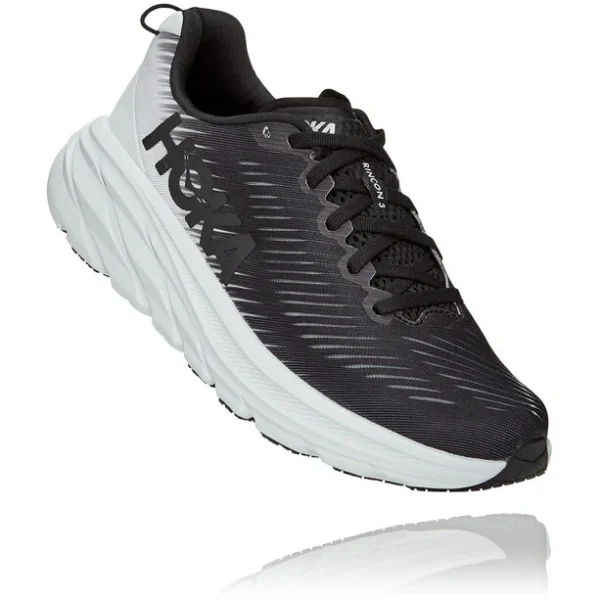 Hoka One One Rincon 3 Wide Chaussures De Course Femme, Noir/blanc qualité supérieure 1