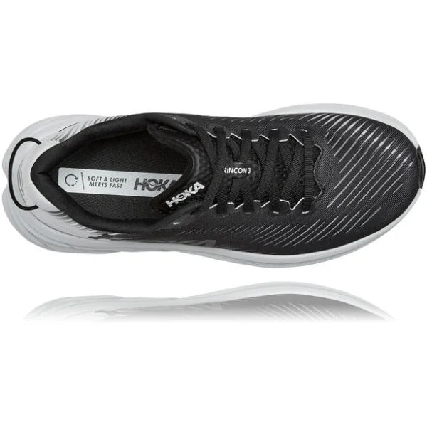 Hoka One One Rincon 3 Wide Chaussures De Course Femme, Noir/blanc qualité supérieure 6