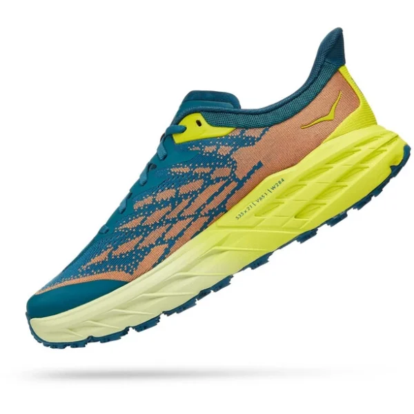 Hoka One One Speedgoat 5 Chaussures Homme, Jaune/Bleu Pétrole soldes de Noël 5