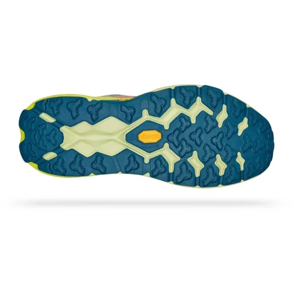Hoka One One Speedgoat 5 Chaussures Homme, Jaune/Bleu Pétrole soldes de Noël 7
