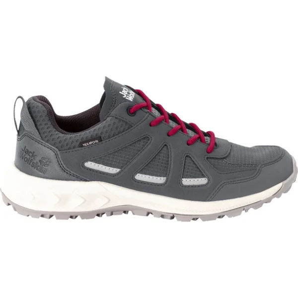 prix pas cher Jack Wolfskin Woodland 2 Texapore Chaussures Basses Femme, Gris 1