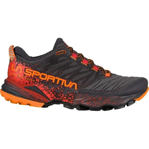 grande marque pas cher La Sportiva Akasha II Chaussures De Course Femme, Gris/orange 5