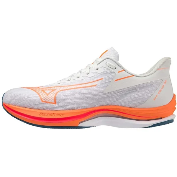 Mizuno Wave Rebellion Sonic Shoes Men, Blanc/orange dernière tendance 1