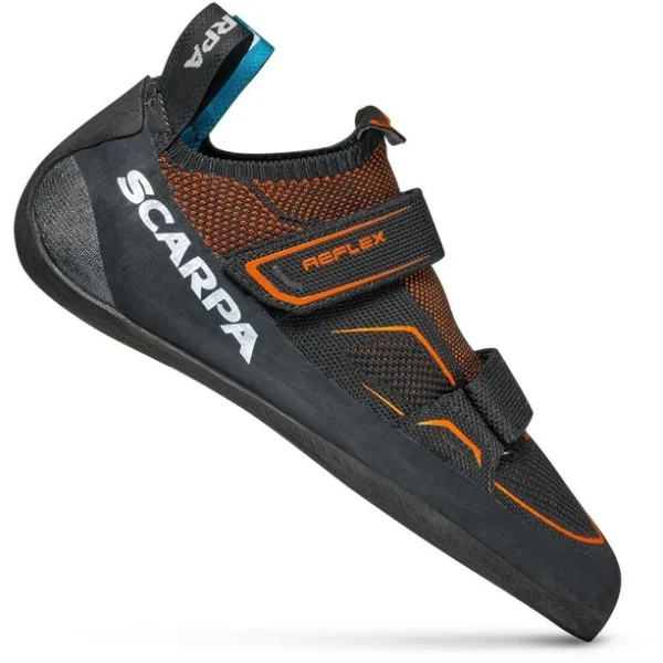 Scarpa Reflex V Chaussons D’escalade Homme, Noir/orange dernières 1